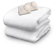 Fleece Top Heated Mattress Pad - White